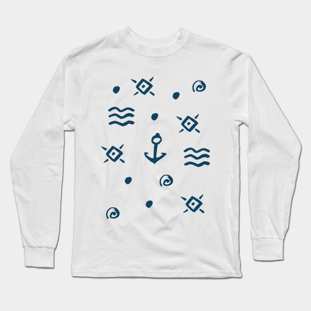 Sea elements Long Sleeve T-Shirt by Nataliia1112